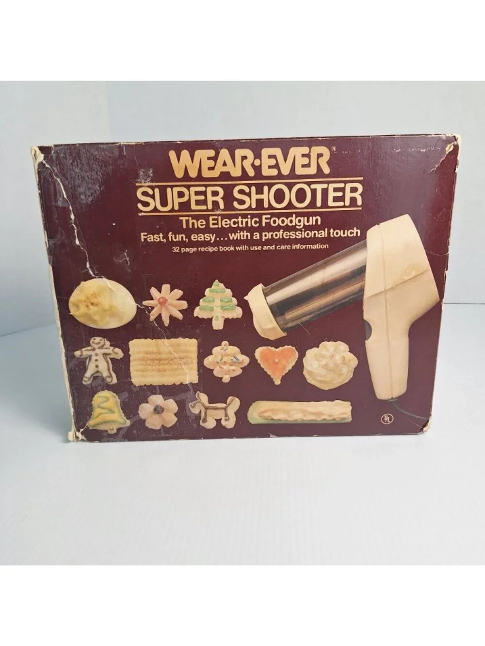 VINTAGE 1970'S WEAR-EVER SUPER SHOOTER ELECTRIC FOODGUN MODEL 70123 ORIGINAL BOX